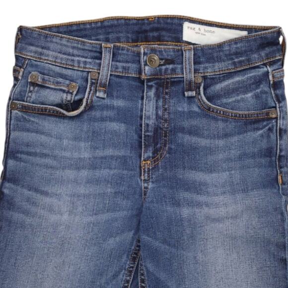 Rag & Bone Jeans Cate Mid Rise Ankle Skinny Size 25 Blue Med Wash Casual Stretch - Picture 4 of 13